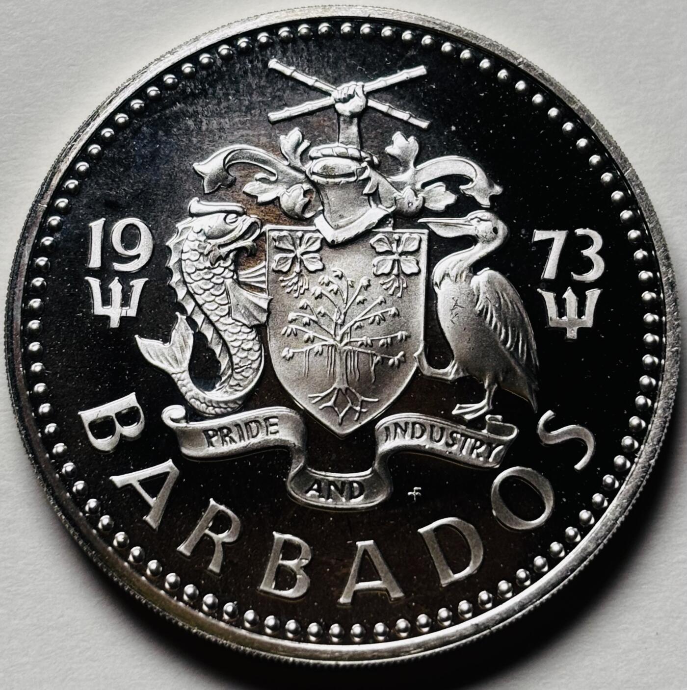 【金马踏春，泉马奔腾】2026 年新年贺岁场，（定于年初五接财神截拍）祝各位老板马到成功，马上有钱，愿岁岁平安喜乐顺遂 全新 1973年巴巴多斯五元精制纪念银币 31 克 800 银