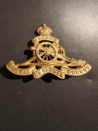 老王徽章第181期 - 英国皇家炮兵团帽徽   二战时期