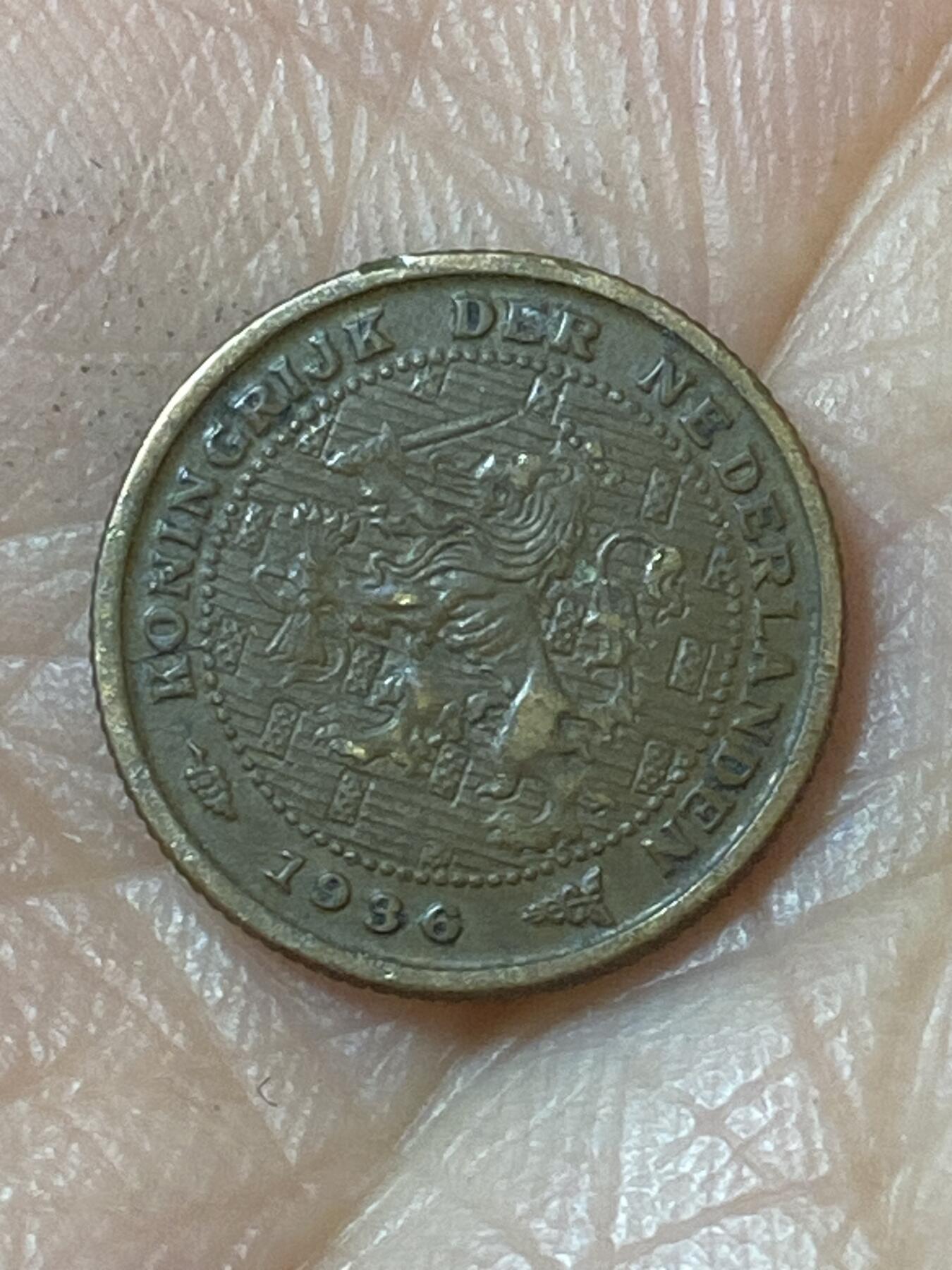 2026年第二十一场(总第一百九十场）外国好品散币场(免佣金) 荷兰🇳🇱1936年1/2分(威廉明娜女王第四版，Grapes –葡萄标)