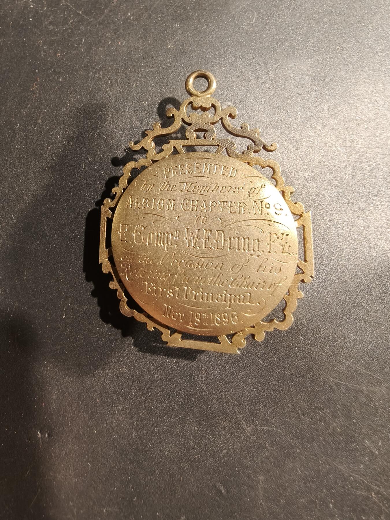 老王徽章第181期 英国共济会奖章    1896年