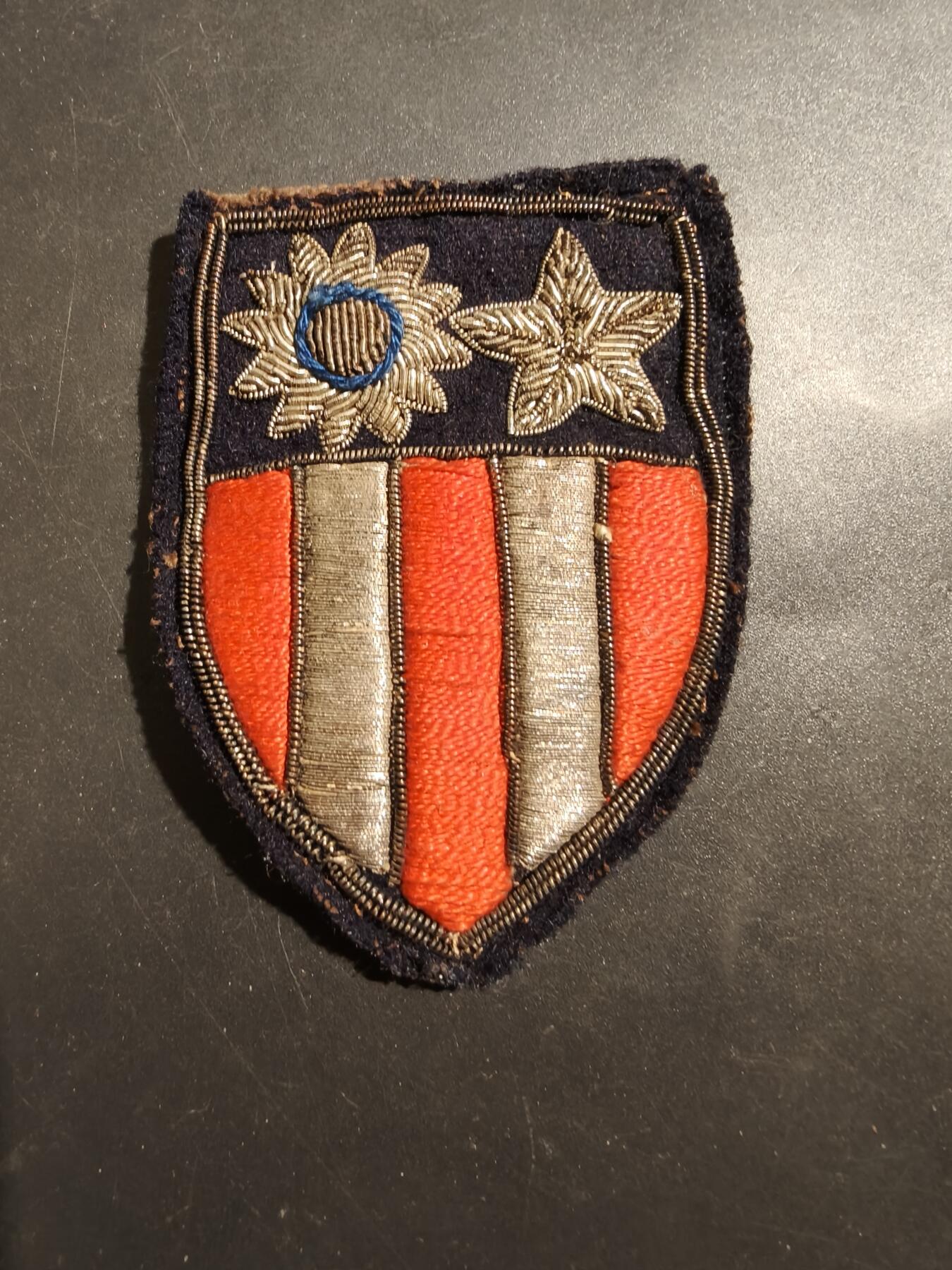 老王徽章第181期 美国二战中缅印战区臂章    金属丝刺绣版     军官定制