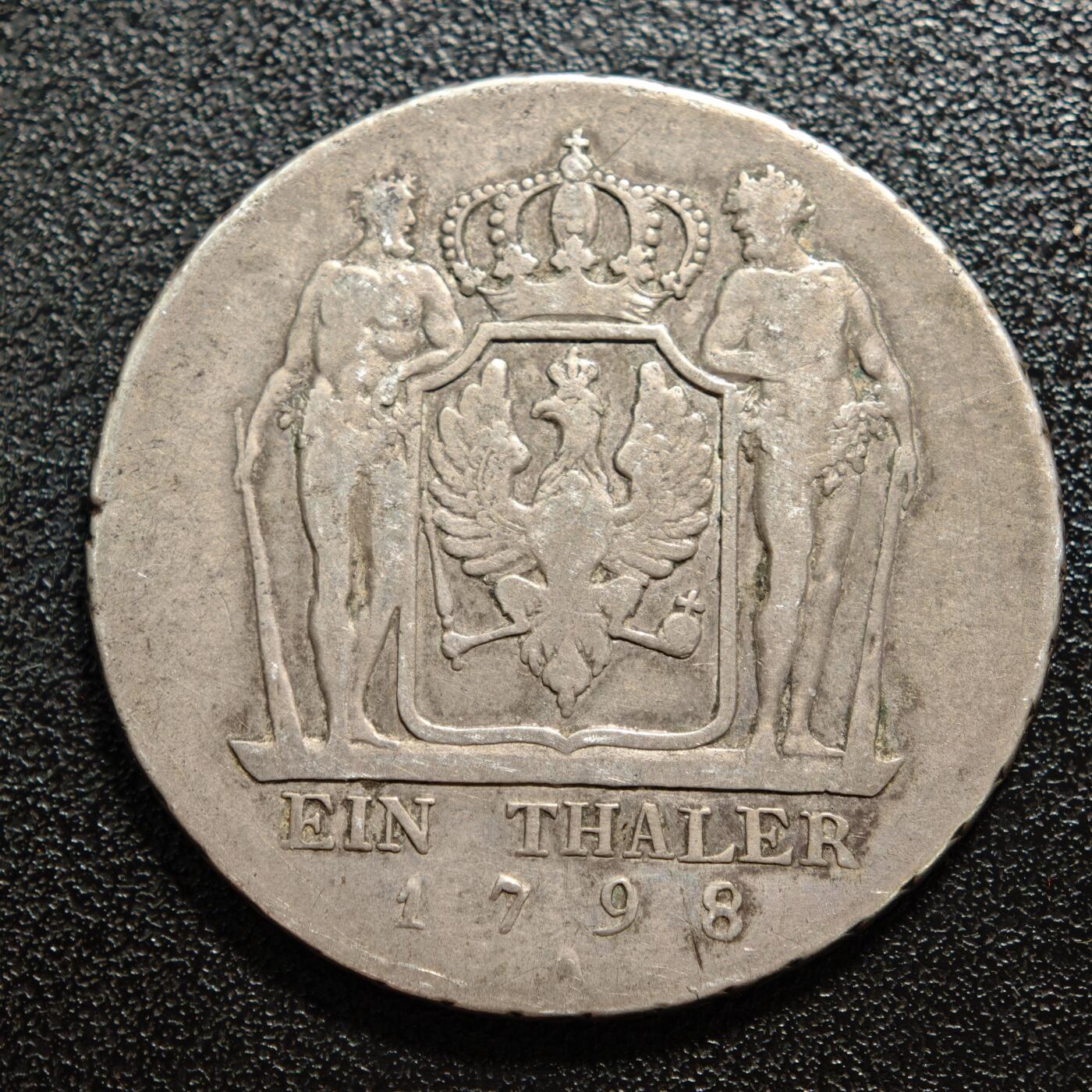 【德藏】世界币章拍卖第165期（拍品征集中~欢迎藏友联系） 1798年 德国普鲁士王国 腓特烈·威廉三世 1泰勒银币 直径约：37.3mm；重约：21.8g