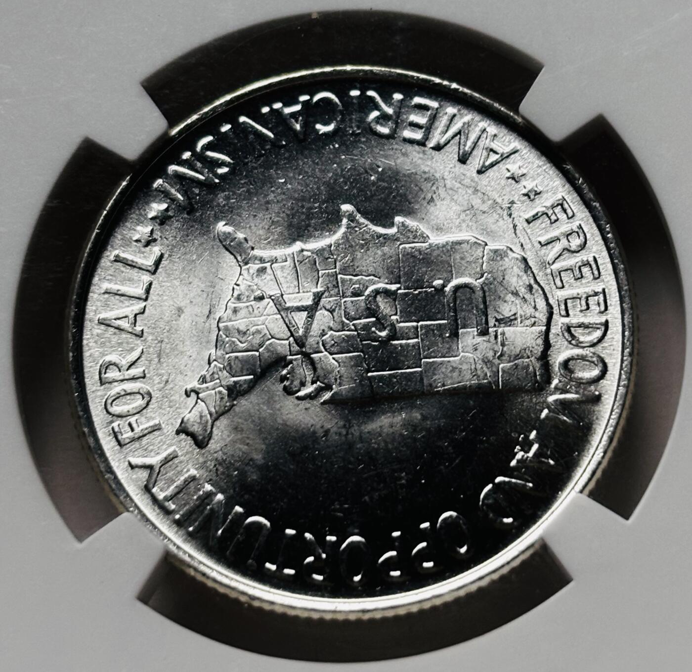 【金马踏春，泉马奔腾】2026 年新年贺岁场，（定于年初五接财神截拍）祝各位老板马到成功，马上有钱，愿岁岁平安喜乐顺遂 NGC MS63 分 1952 年美国 50 分地图银币，转光爆裂，细节看图