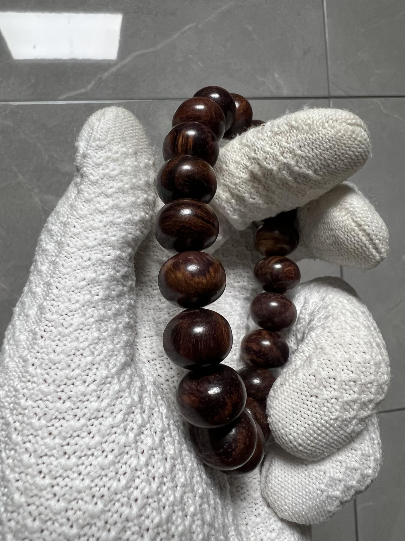 零元拍：海南黄花梨算盘珠手串，12/10MM