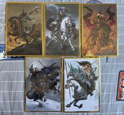 月落卡牌之特卡第7期—新年跨年专场（祝大家新年快乐，恭喜发财！） - 独行正明   梁山五虎   色纸一套