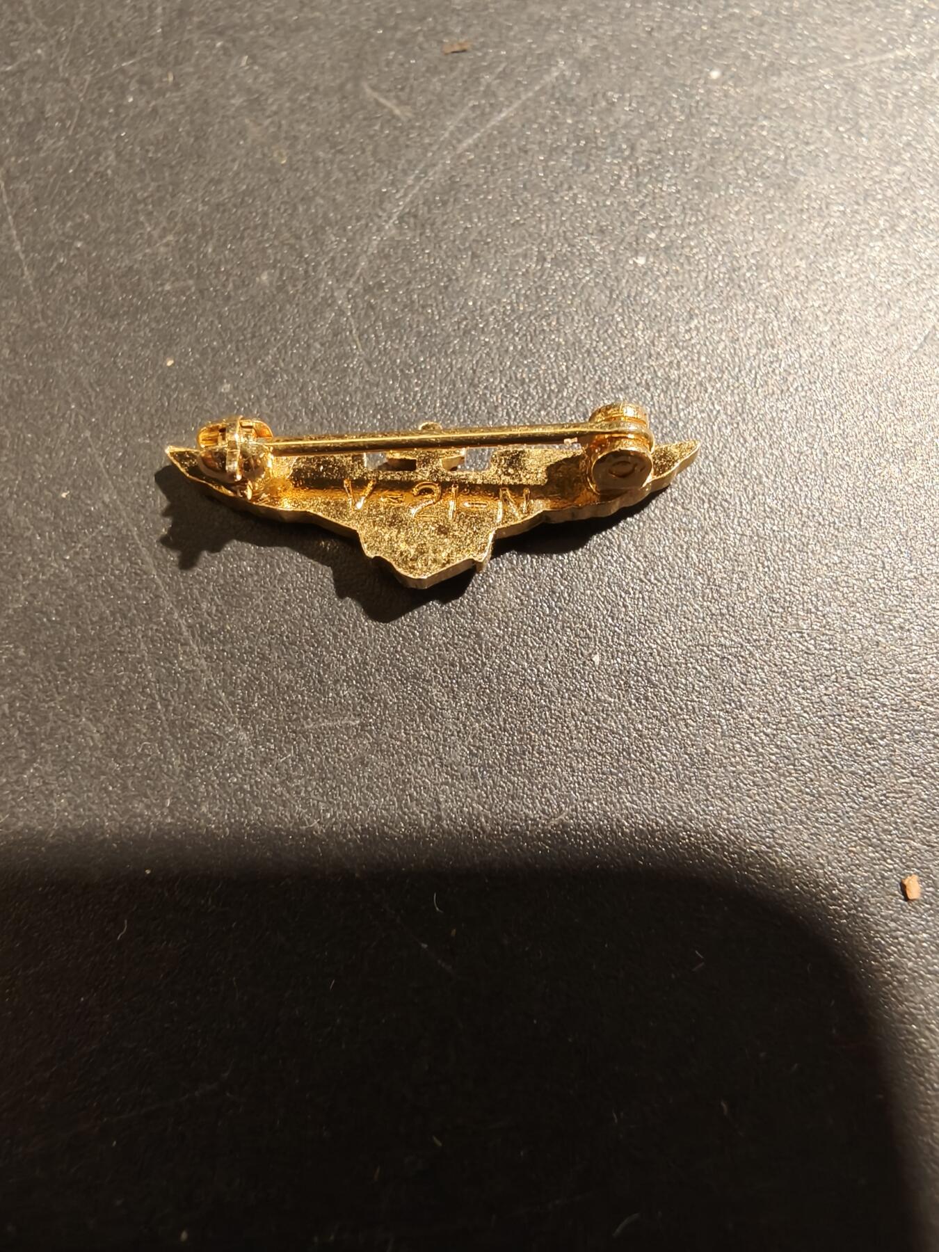 老王徽章第181期 美国海军航空兵飞行员证章    二战时期横针版    少见迷你尺寸直径0.5英寸