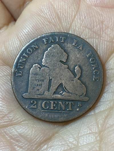 2026年第二十一场(总第一百九十场）外国好品散币场(免佣金) - 比利时🇧🇪1842年2分(利奥波德一世时期，第三版)