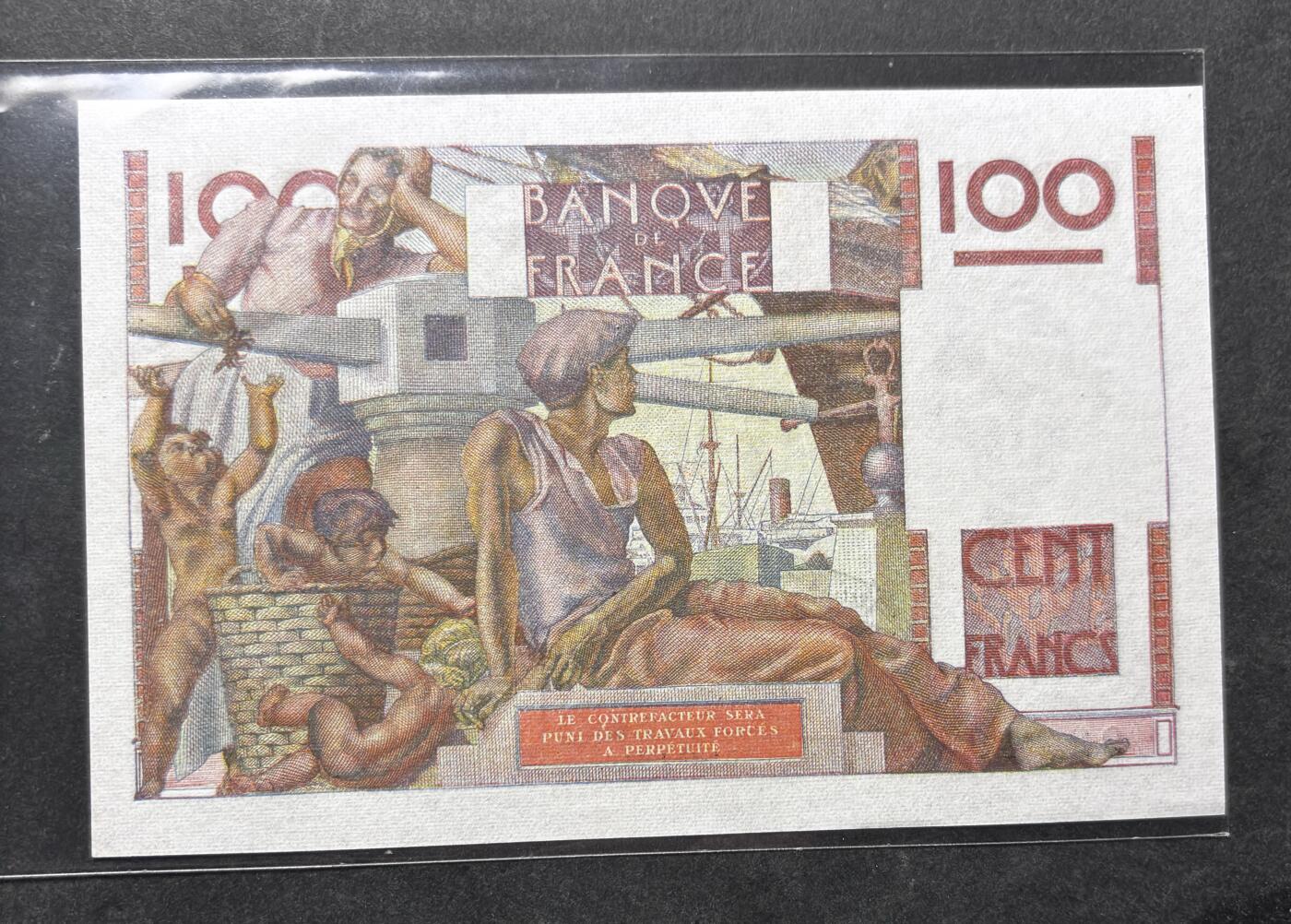 【金马踏春，泉马奔腾】2026 年新年贺岁场，（定于年初五接财神截拍）祝各位老板马到成功，马上有钱，愿岁岁平安喜乐顺遂 全新 1946 年法国 100 法郎