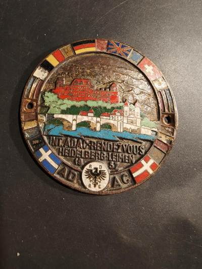 老王徽章第181期 - 德国1967年ADAC海德堡-莱门国际聚会纪念章    直径80mm    重量100g