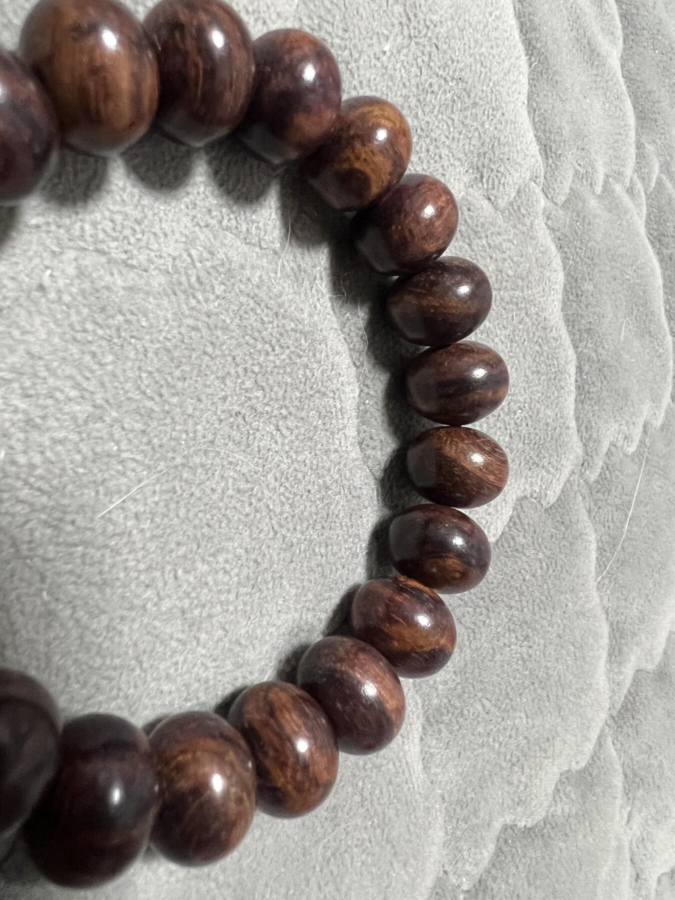 零元拍：海南黄花梨算盘珠手串，12/10MM