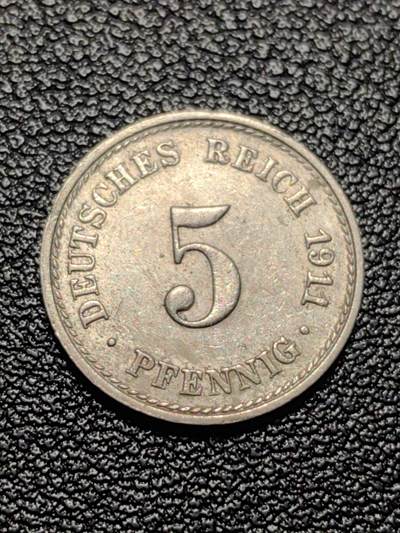 靖甫拍卖第三场 - 帝德5芬尼铜镍币 1911年