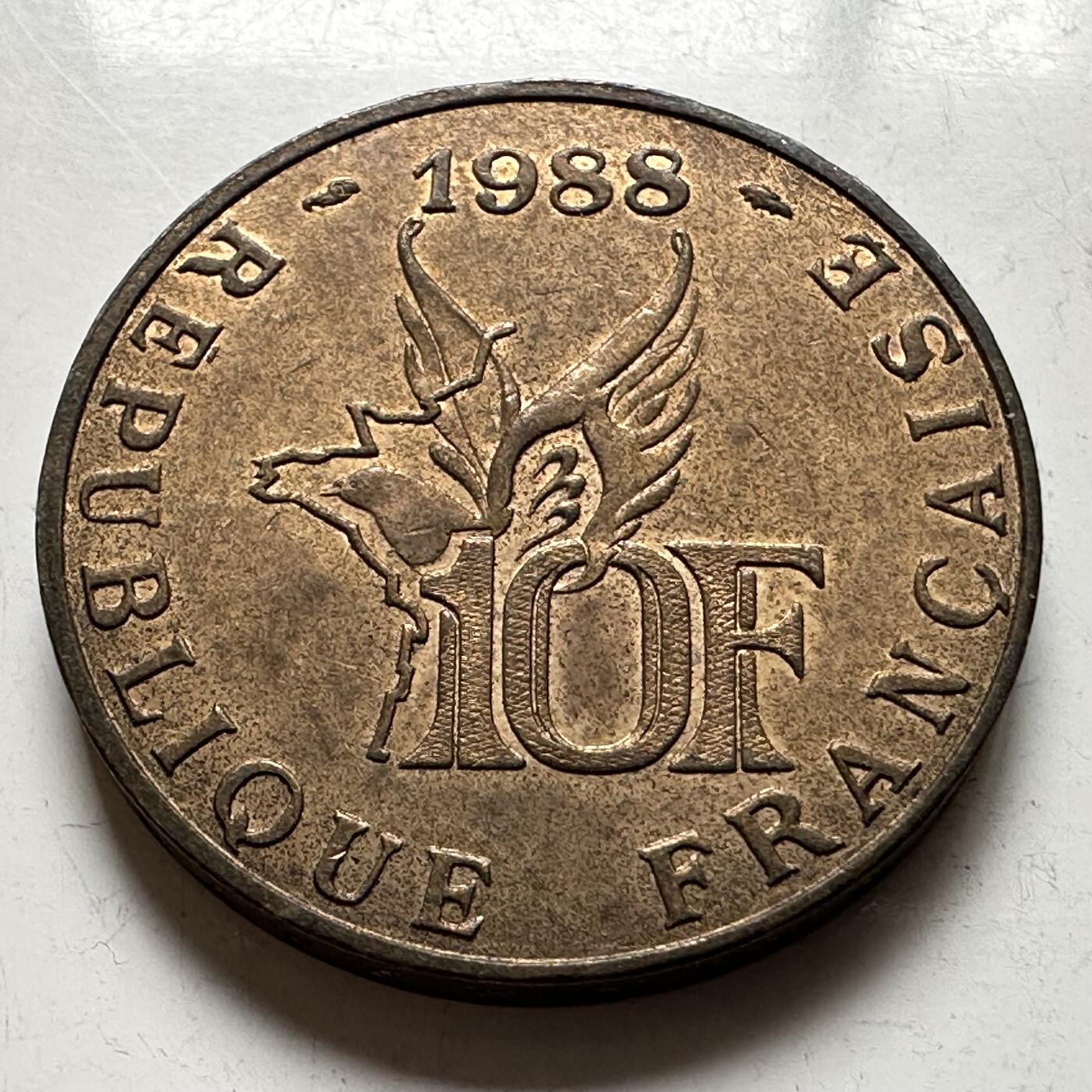 🌹外币初藏🌹🐯2026年第18场 快递将在12号停运 年前需发货的抓紧 ，年后正月十五恢复发货 法国1988年10法郎纪念币