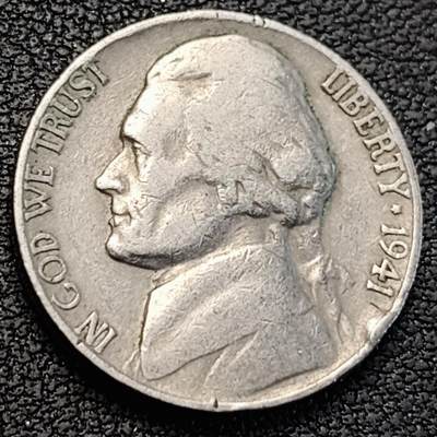 泉币菌-第188场- 迎情人节专场 本场拍品多 请提前出价（本周五和之前拍的 2月14日发货） -  美国1941年5美分纪念币 杰斐逊 及 故居蒙蒂塞洛庄园 21mm 