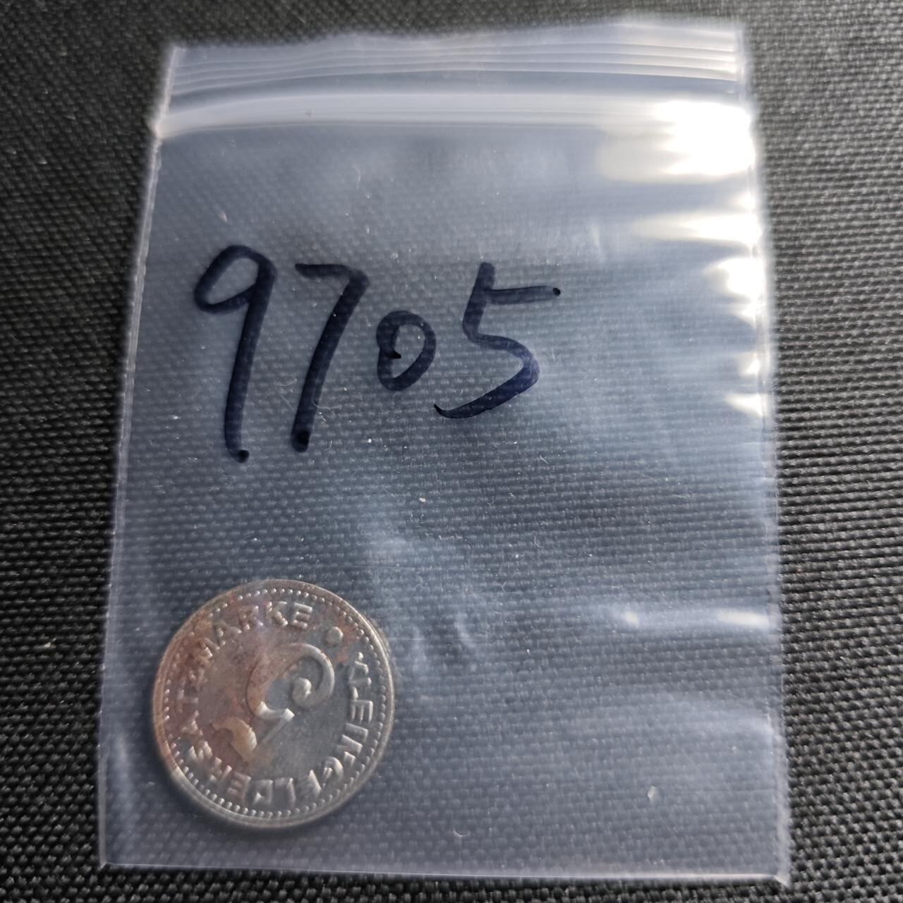 KK钱币收藏小铺  第397期 百期特怕（四拍之一） 2月预留时间 周末发货 1919 德紧皮尔马森斯 5芬尼铁币 