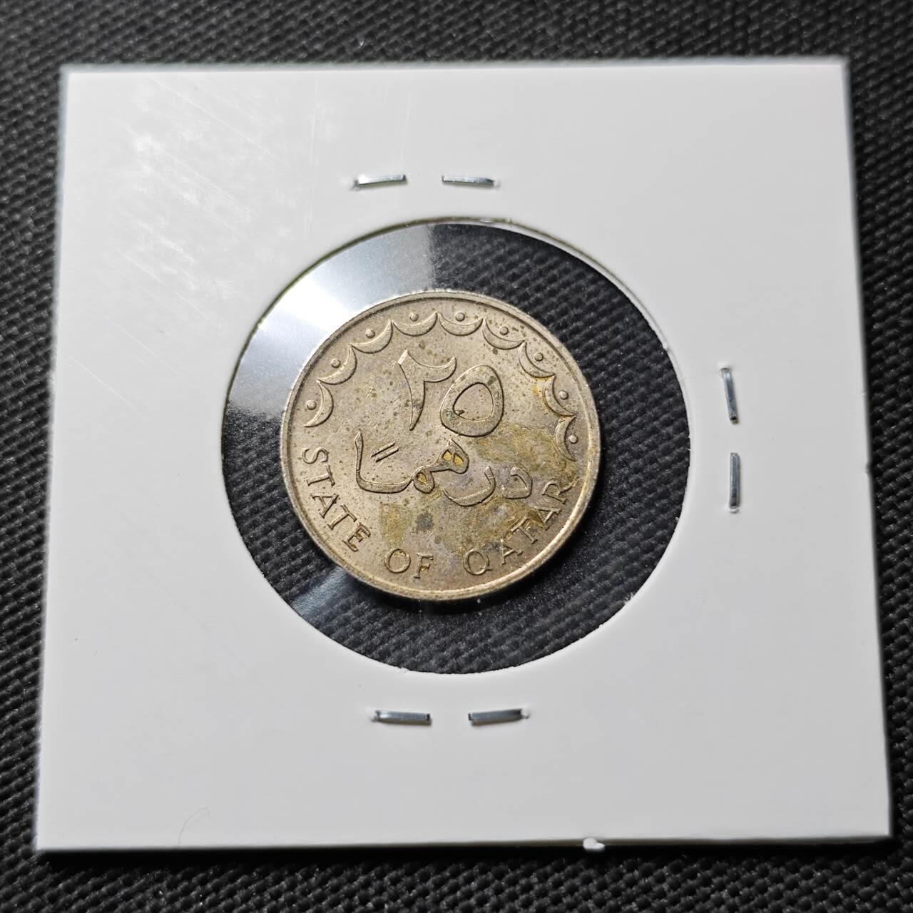 KK钱币收藏小铺  第395期  2月预留时间 周末发货 卡塔尔25 费尔