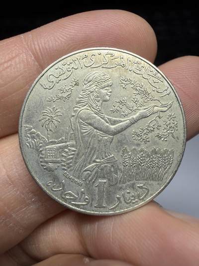 2025年集古藏今外币拍卖第二期-第6场—（总第306拍），可以寄存60天，满160元包邮。 - 1996年突尼斯1第纳尔