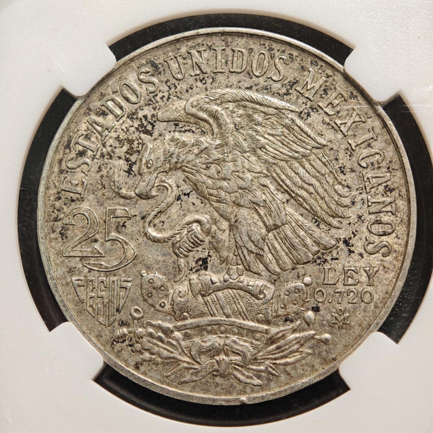 【德藏】世界币章拍卖第165期（拍品征集中~欢迎藏友联系） 1968年 墨西哥奥运会25比索银币 众诚 AU55