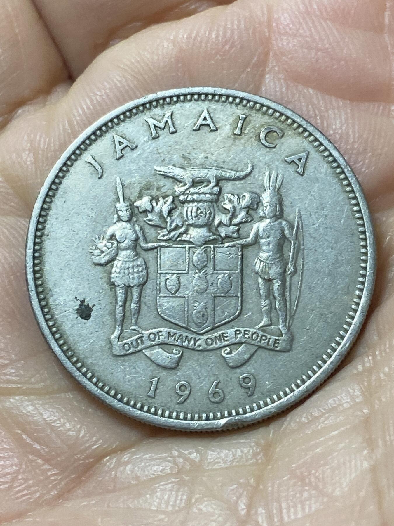 2026年第二十二场(总第一百九十一场）外国好品散币场(免佣金) 牙买加🇯🇲1969年20分(宽国名宽年份版，首发年)