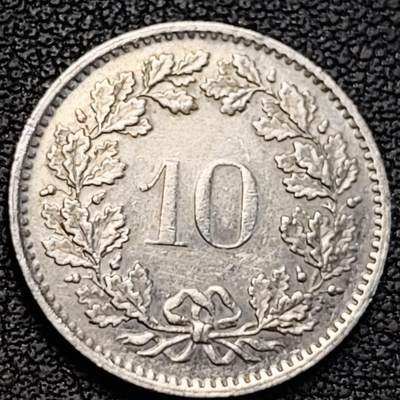 泉币菌-第188场- 迎 情人节专场 本场拍品多 请提前出价（本周五和之前拍的 2月14日发货） - 1979 瑞士10生丁10分女神 19mm