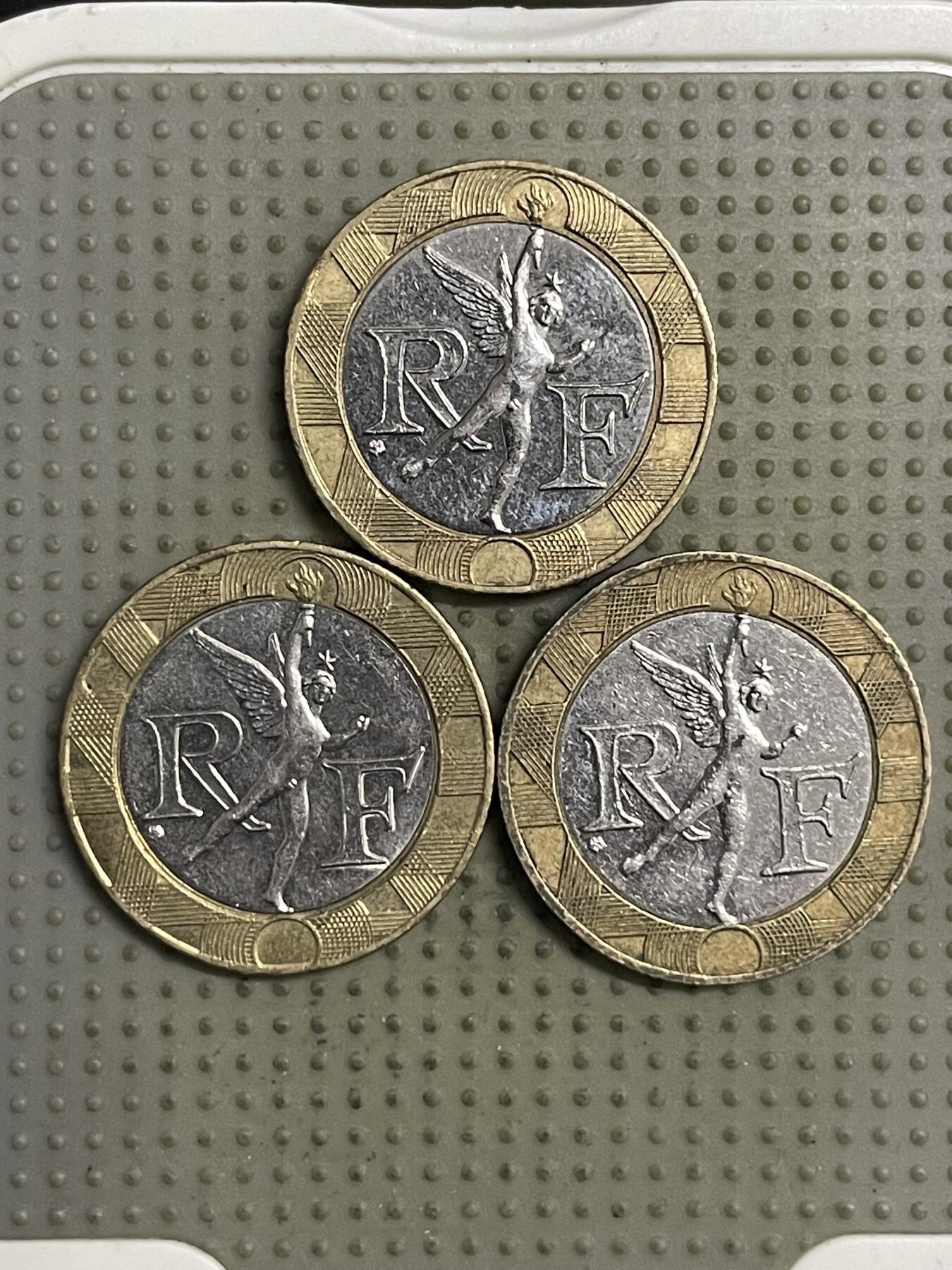 2026年第25场各国散币拍卖（总第175场）年前发货截止到11号 法国10法郎3枚