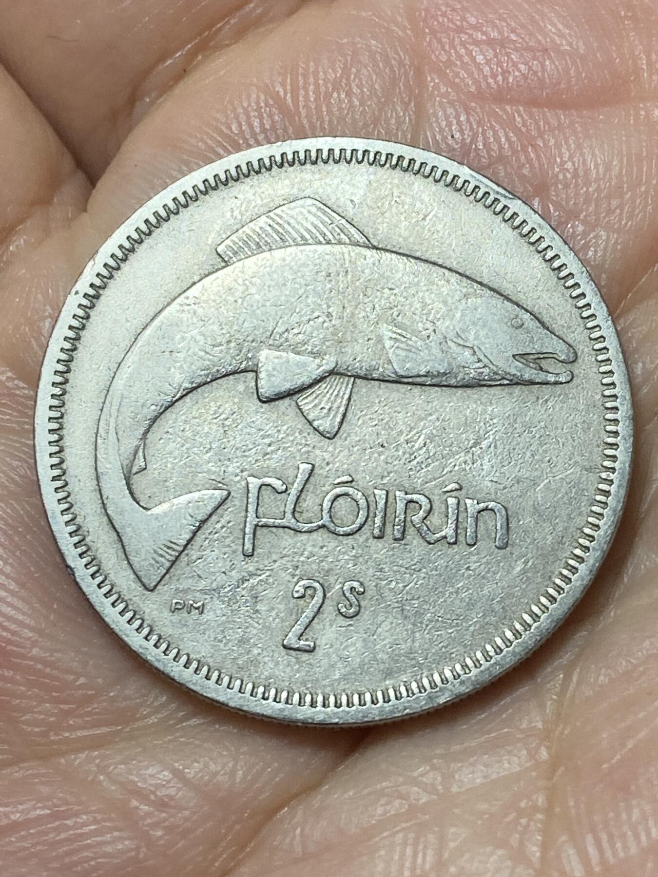 2026年第二十二场(总第一百九十一场）外国好品散币场(免佣金) 爱尔兰🇮🇪1962年1弗洛林(等值2先令，共和国时期第一套第二版)