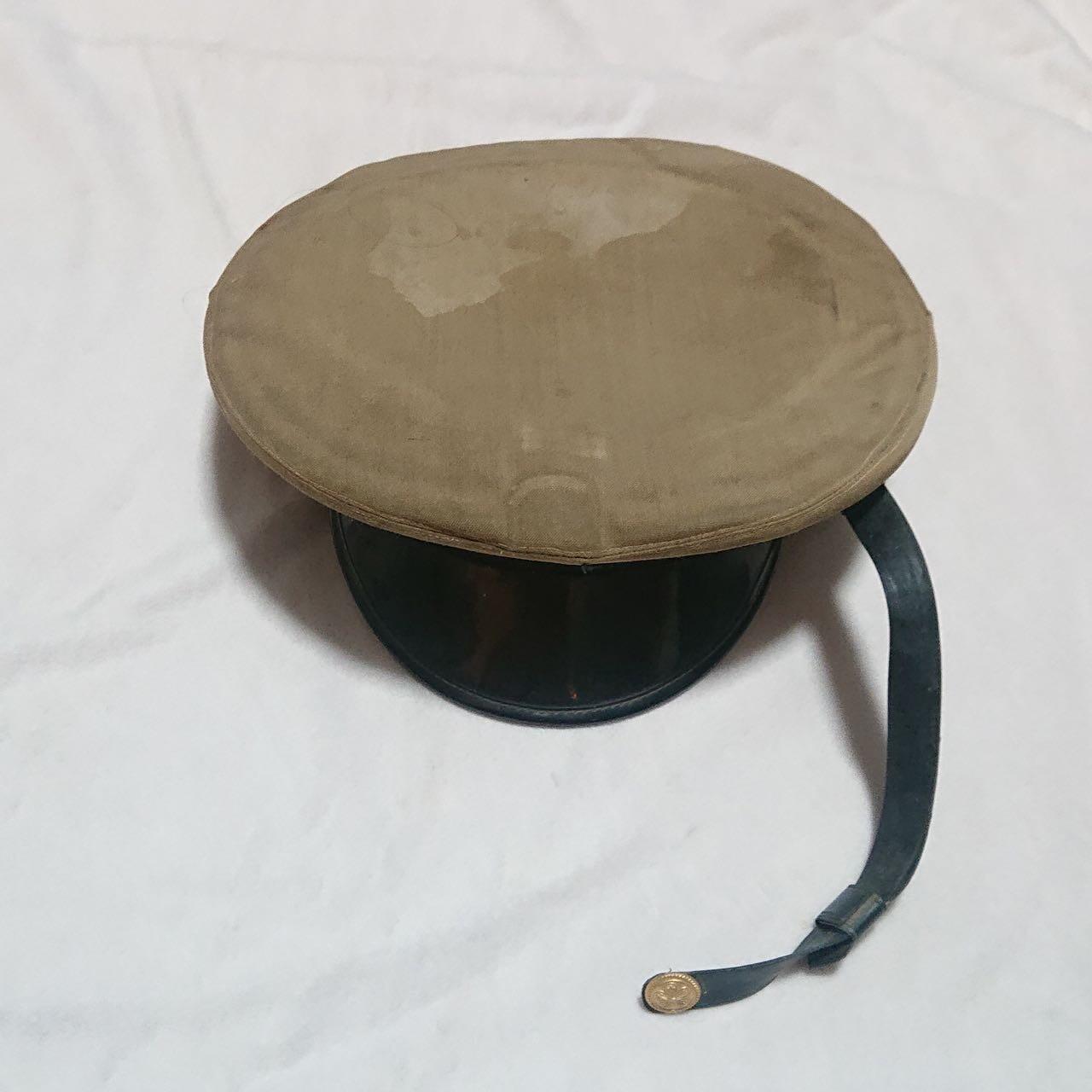 【第伍場】近代勋奖章徽章服饰杂项专场 民国时期卡其大檐帽—可自行修复，头围约54cm