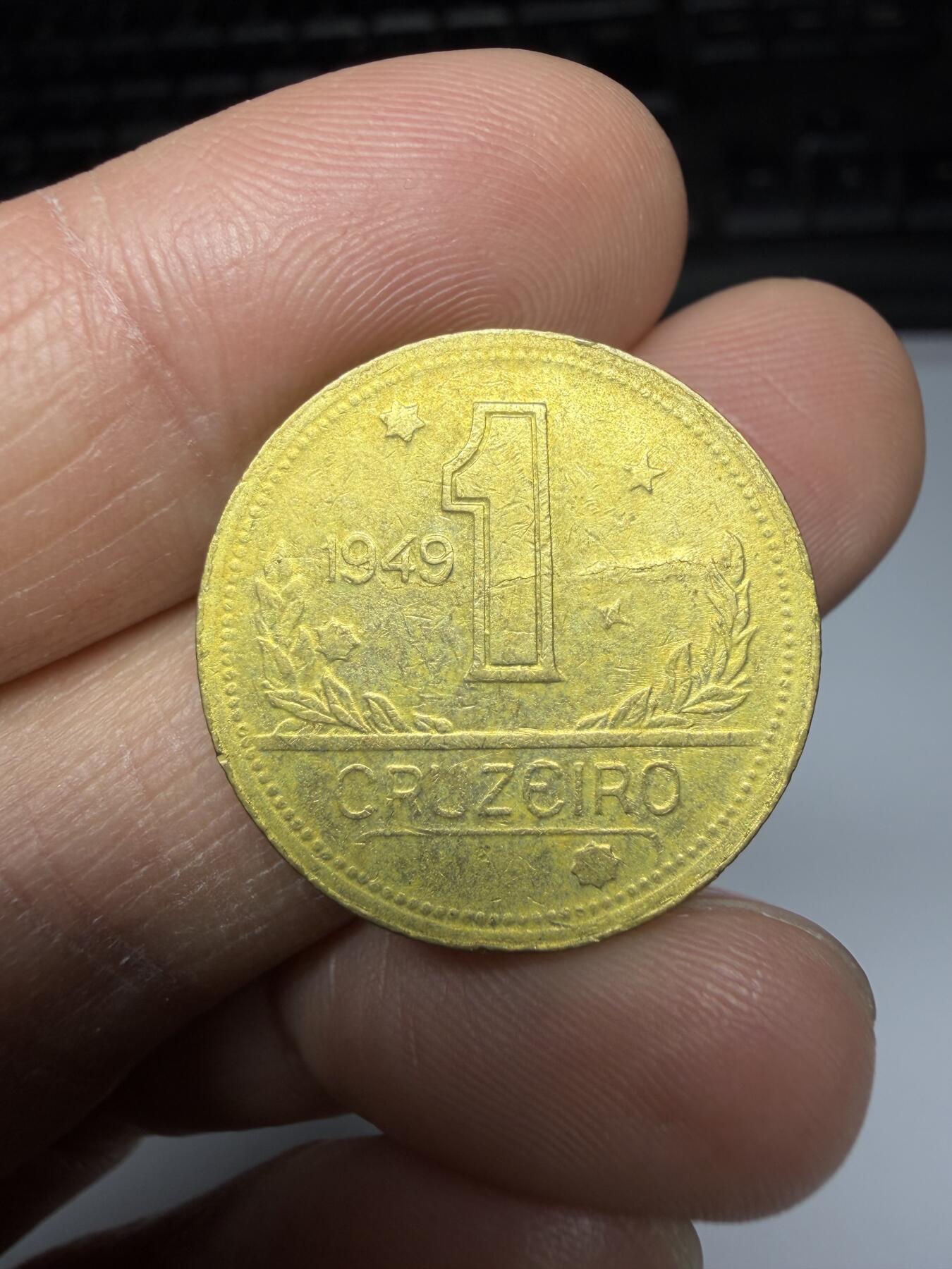 2025年集古藏今外币拍卖第二期-第6场—（总第306拍），可以寄存60天，满160元包邮。 1949年巴西1克鲁塞罗
