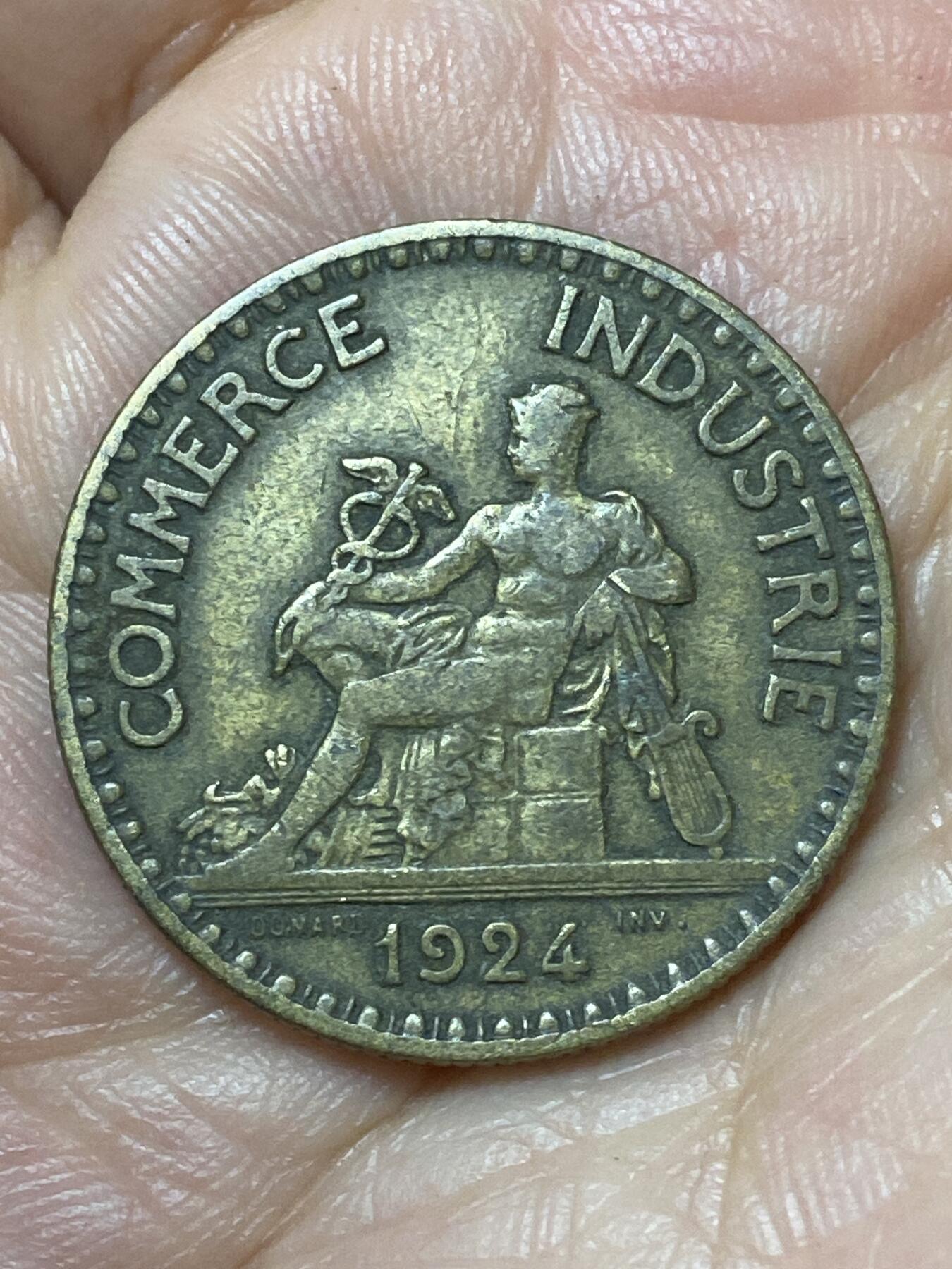 2026年第二十二场(总第一百九十一场）外国好品散币场(免佣金) 法兰西第三共和国1924年2法郎(Open4–开口4版)