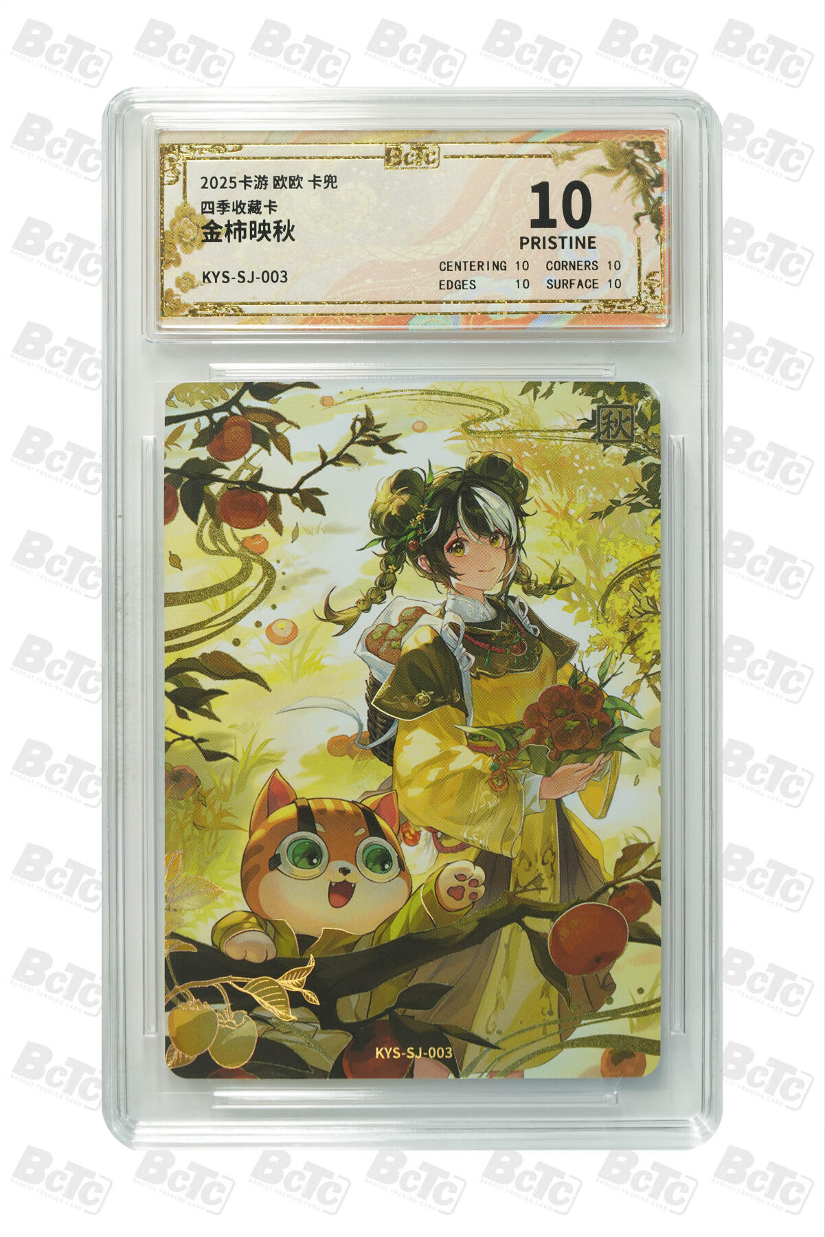 霸总卡牌第三期 【爆金】【术铂四季】卡游术铂 金柿映秋 PRISTINE 3/12