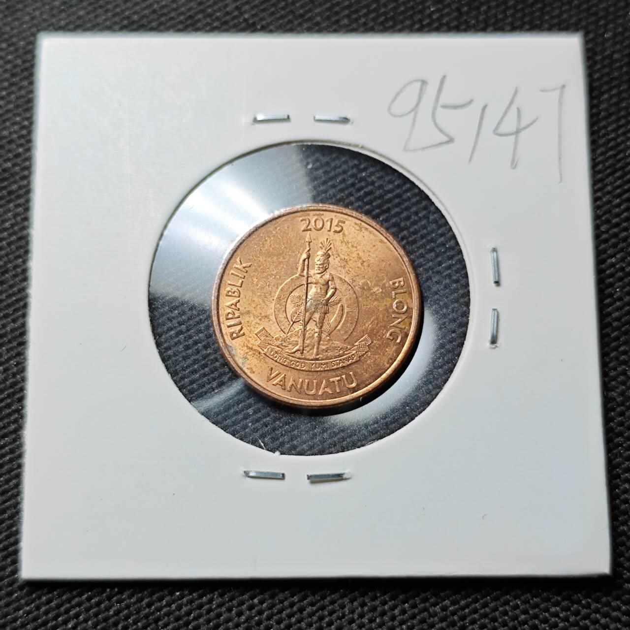 KK钱币收藏小铺  第395期  2月预留时间 周末发货 2015瓦努阿图5瓦图 