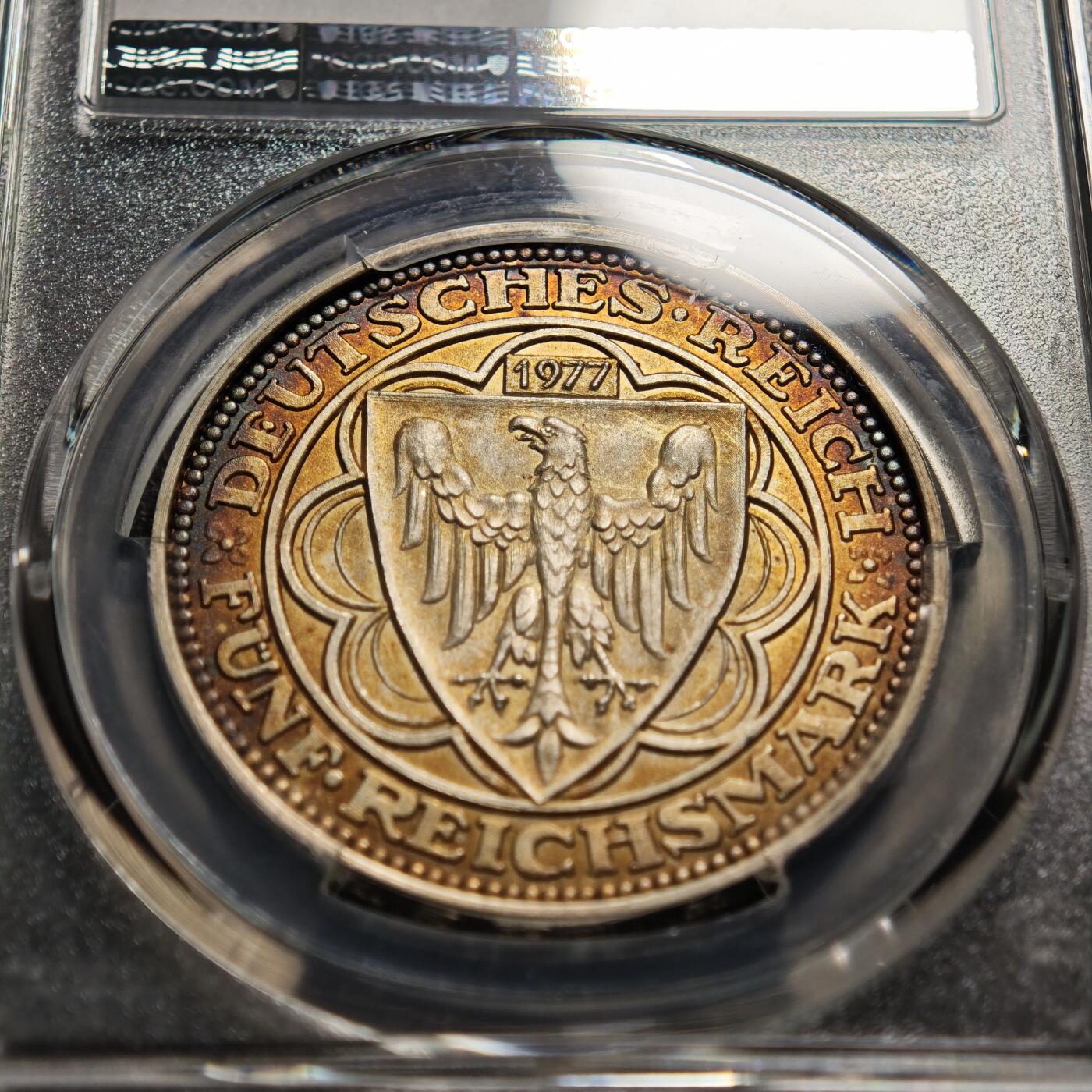 【德藏】世界币章拍卖第165期（拍品征集中~欢迎藏友联系） 1977年 德国纪念不莱梅港成立150周年纪念