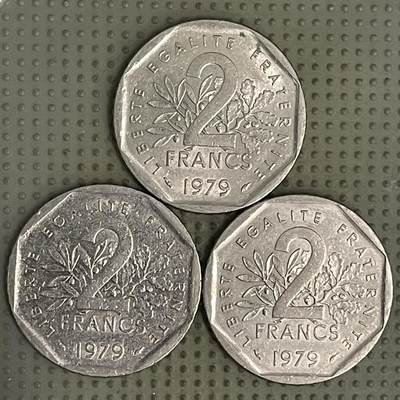 2026年第25场各国散币拍卖（总第175场）年前发货截止到11号 - 法国1979年2法郎3枚