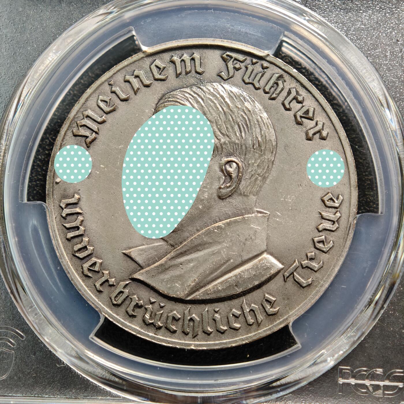 【德藏】世界币章拍卖第165期（拍品征集中~欢迎藏友联系） 1934年 德国民族社会主义工人党布霍尔茨国家社会主义者纪念馆落成镀银纪念铜章 PCGS UNC（原图请查询PCGS评级官网）