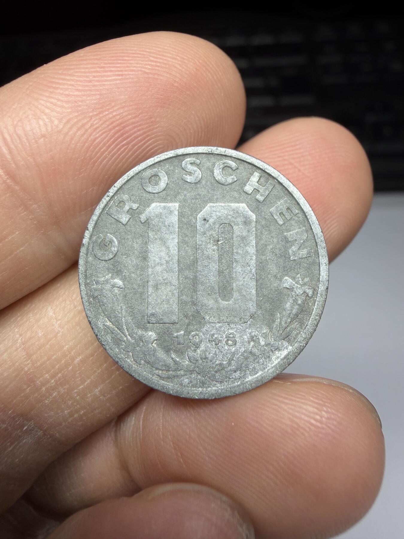 2025年集古藏今外币拍卖第二期-第6场—（总第306拍），可以寄存60天，满160元包邮。 1948年奥地利10格罗申