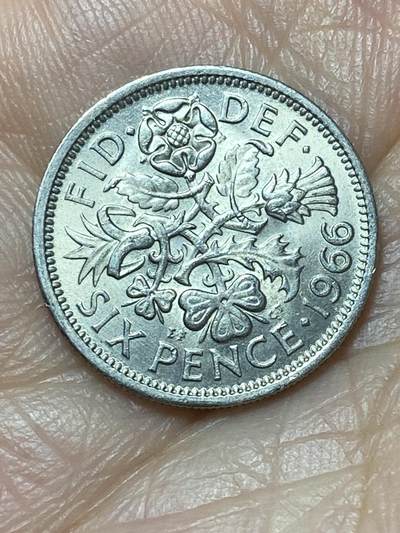 2026年第二十二场(总第一百九十一场）外国好品散币场(免佣金) - 英国🇬🇧1966年6便士(伊丽莎白二世青年桂冠第二版)