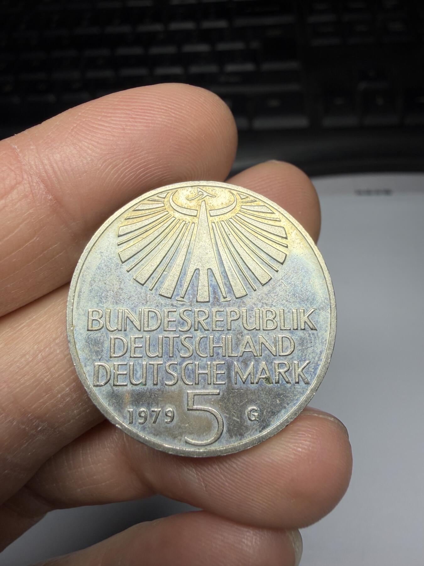 2025年集古藏今外币拍卖第二期-第6场—（总第306拍），可以寄存60天，满160元包邮。 1979年德国5马克纪念币
