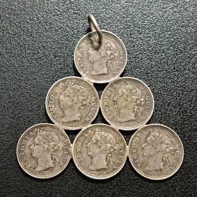 【德藏】世界币章拍卖第165期（拍品征集中~欢迎藏友联系） - 英属香港五仙制作挂件 尺寸约：46.7mm×42.6mm；重约：8.4g