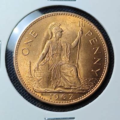 KK钱币收藏小铺  第395期  2月预留时间 周末发货 - 1967英国1便士 好品