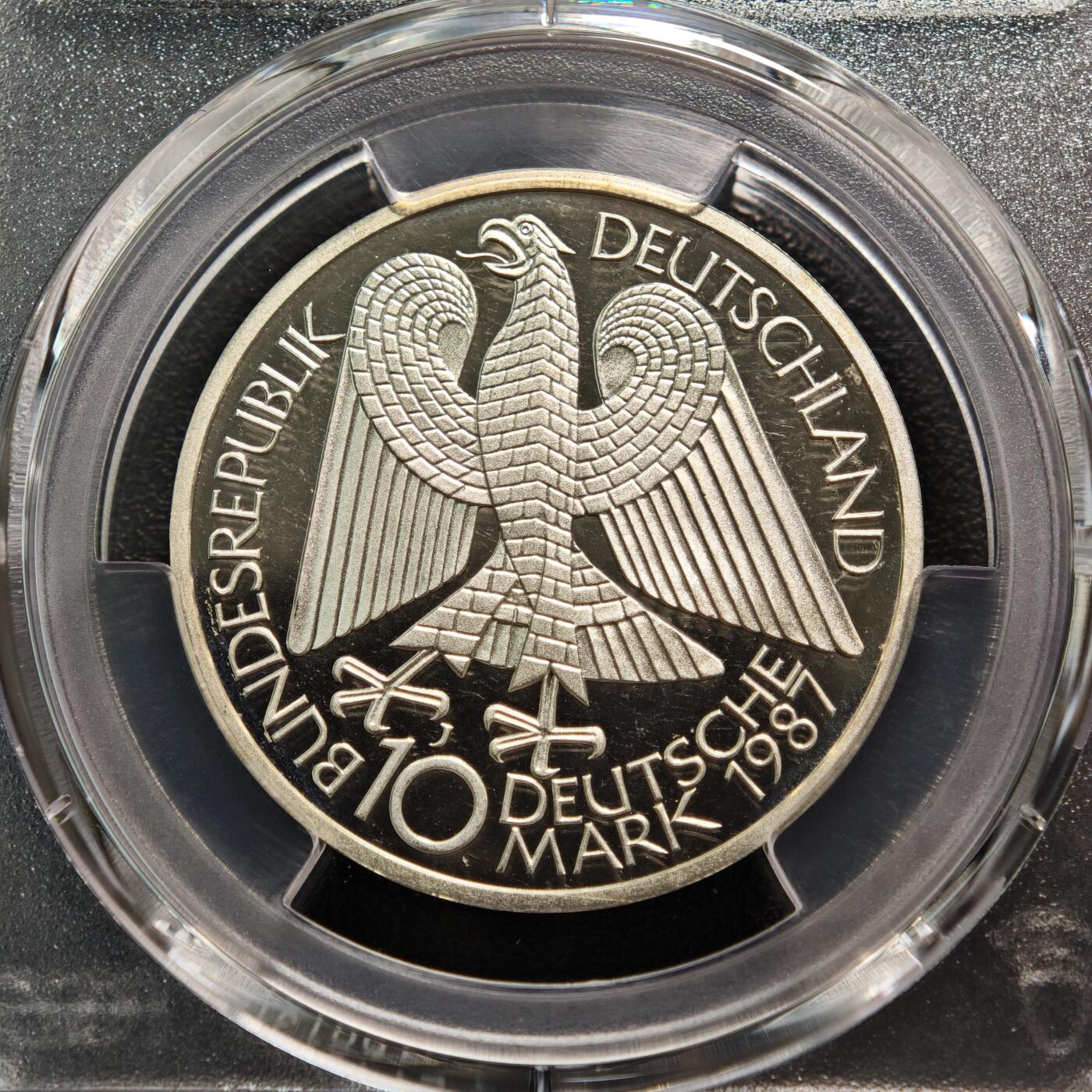 【德藏】世界币章拍卖第165期（拍品征集中~欢迎藏友联系） 1987年 德国柏林建城750周年10马克精制纪念银币 PCGS PR68DCAM