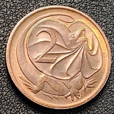 泉币菌-第188场- 迎 情人节专场 本场拍品多 请提前出价（本周五和之前拍的 2月14日发货） - 美品 英属新西兰1984年2分青铜币 金雀花 伊丽莎白二世女王