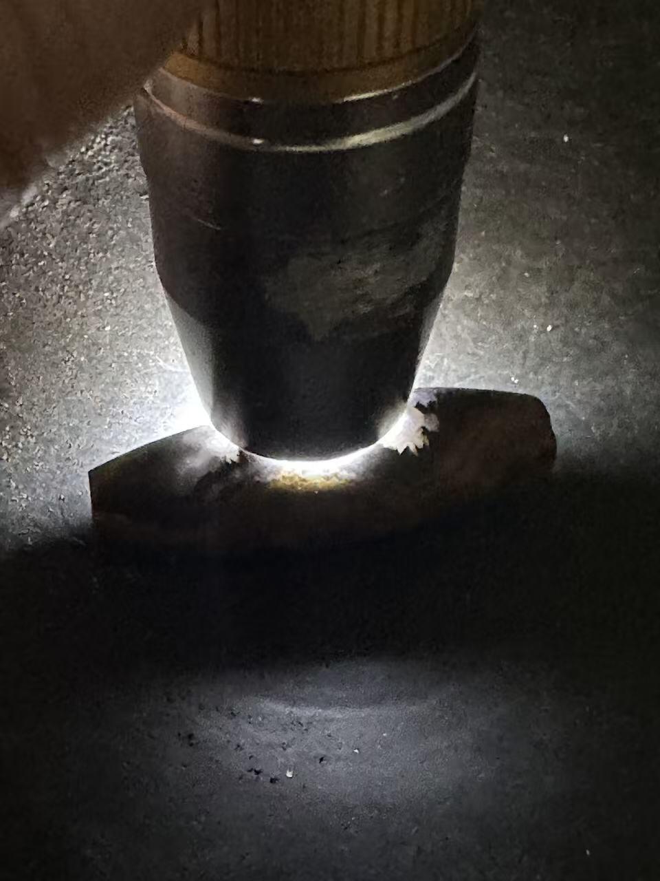 亚光蓝玉髓原皮天眼纹九眼页岩天珠一颗