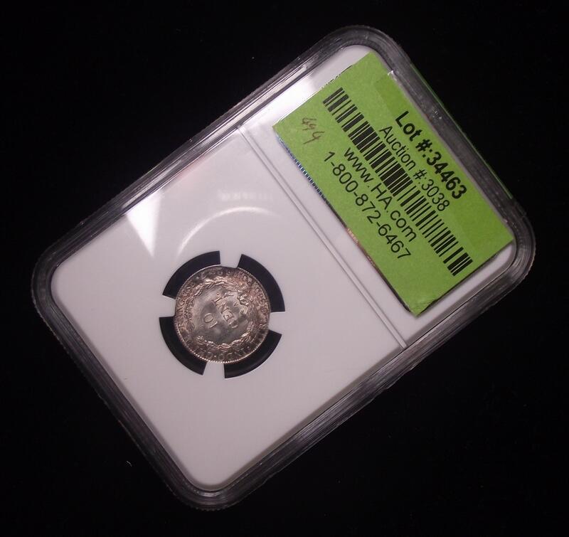 【NGC-MS65亚军】法属印支1901年10分小坐洋银币