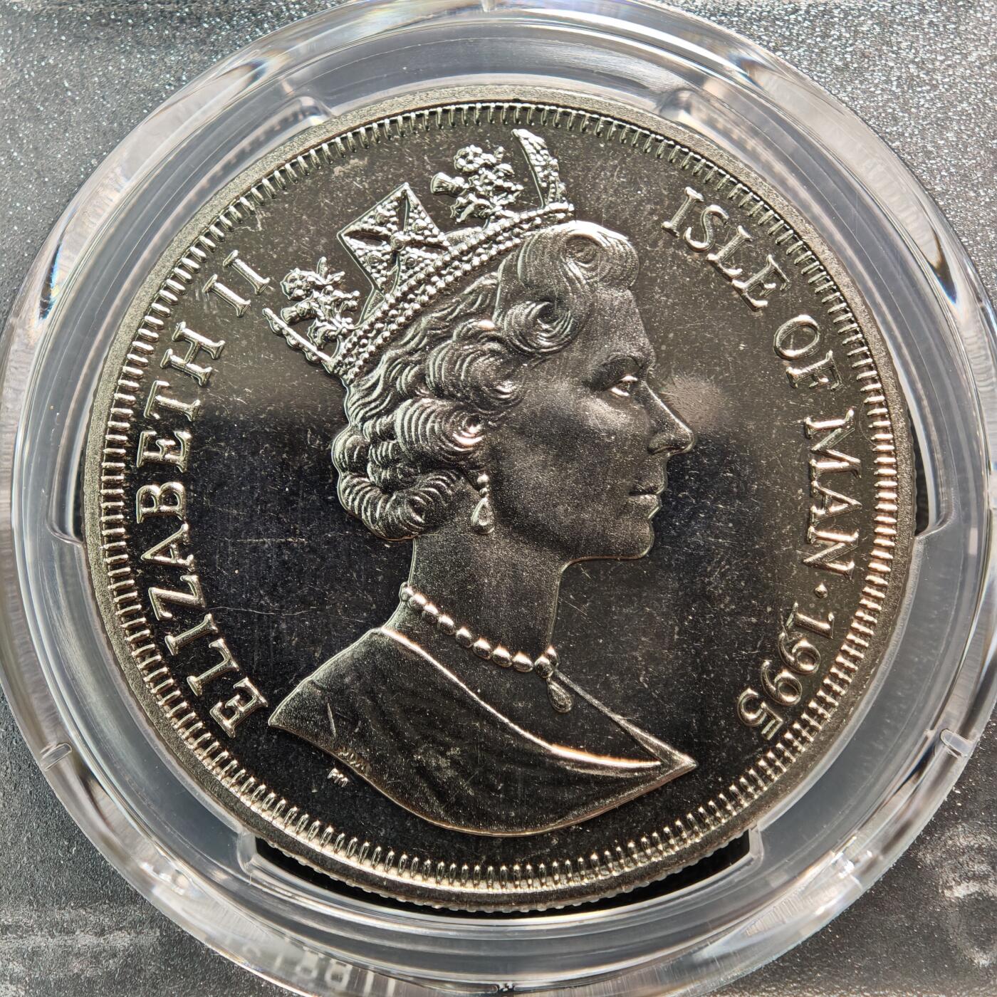 【德藏】世界币章拍卖第165期（拍品征集中~欢迎藏友联系） 1995年 马恩岛张衡地动仪1克朗纪念镍币 PCGS MS66