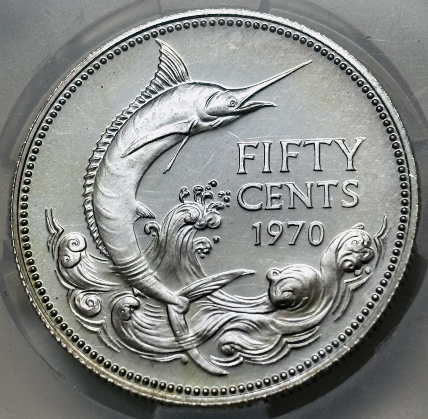 【金马踏春，泉马奔腾】2026 年新年贺岁场，（定于年初五接财神截拍）祝各位老板马到成功，马上有钱，愿岁岁平安喜乐顺遂 CSIC 评级 PL66 UC1970 年英属巴哈马 50 分精制银币，关门版 10.37 克 800 银