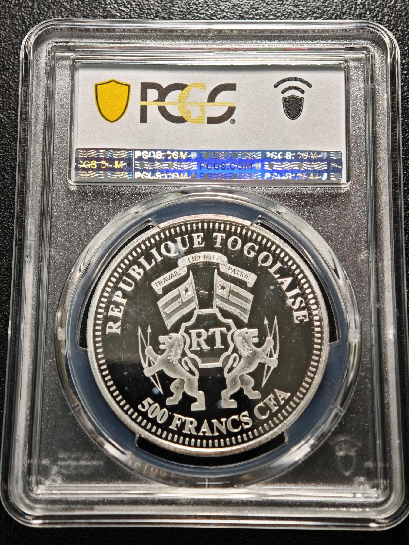 【德藏】世界币章拍卖第165期（拍品征集中~欢迎藏友联系） 2013年 多哥本笃十六世教宗500法郎精制纪念银币 PCGS PR67DCAM