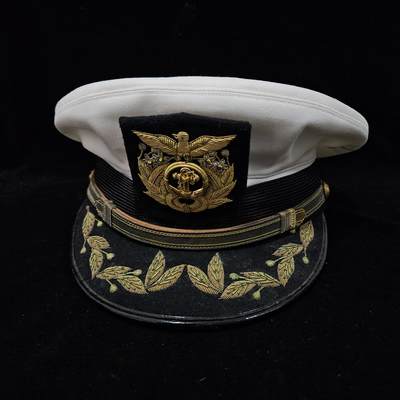 0元起拍勋章 第333期 咸鱼国勋章拍卖专场 2月11日（周三）下午6：00开始 - 日本早期50-60s海自佐官大檐帽 55cm