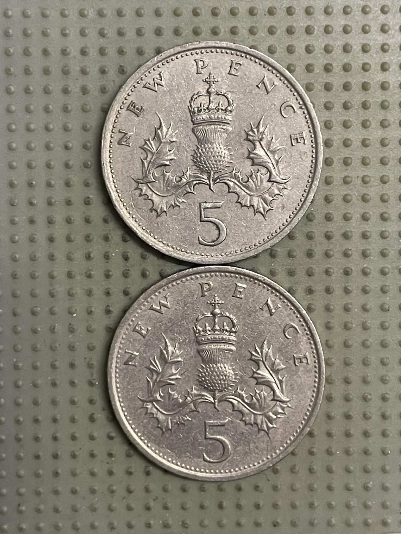 2026年第25场各国散币拍卖（总第175场）年前发货截止到11号 英国5便士大版2枚