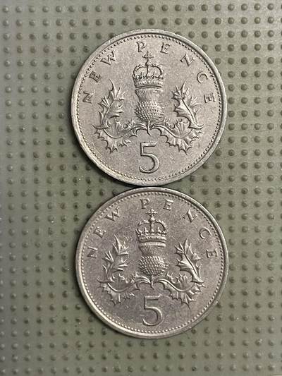 2026年第25场各国散币拍卖（总第175场）年前发货截止到11号 - 英国5便士大版2枚