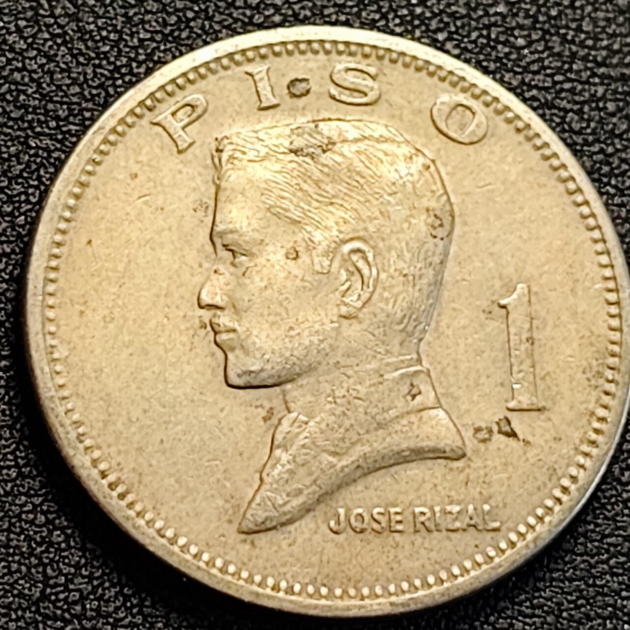 泉币菌-第186场- 小年快乐 精品福利场（本周五和之前的 2月14日发货） 1972年 菲律宾1比索镍币 国父何塞·黎刹 大币 33mm