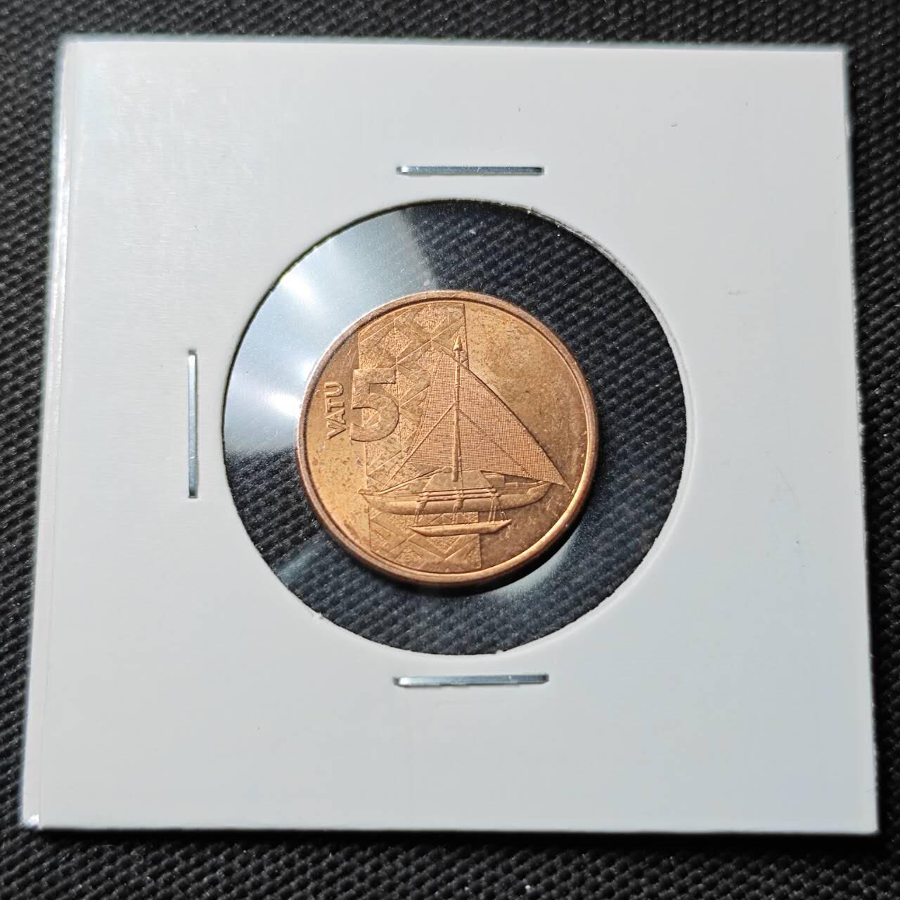 KK钱币收藏小铺  第395期  2月预留时间 周末发货 2015瓦努阿图5瓦图 